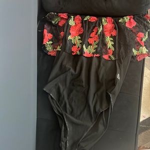 Forever 21 floral off the shoulder top